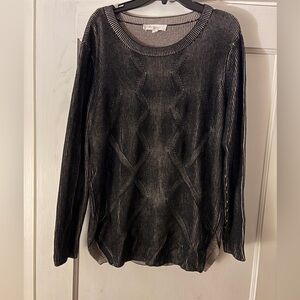 Vince Camuto, black and tan sweater top-m
